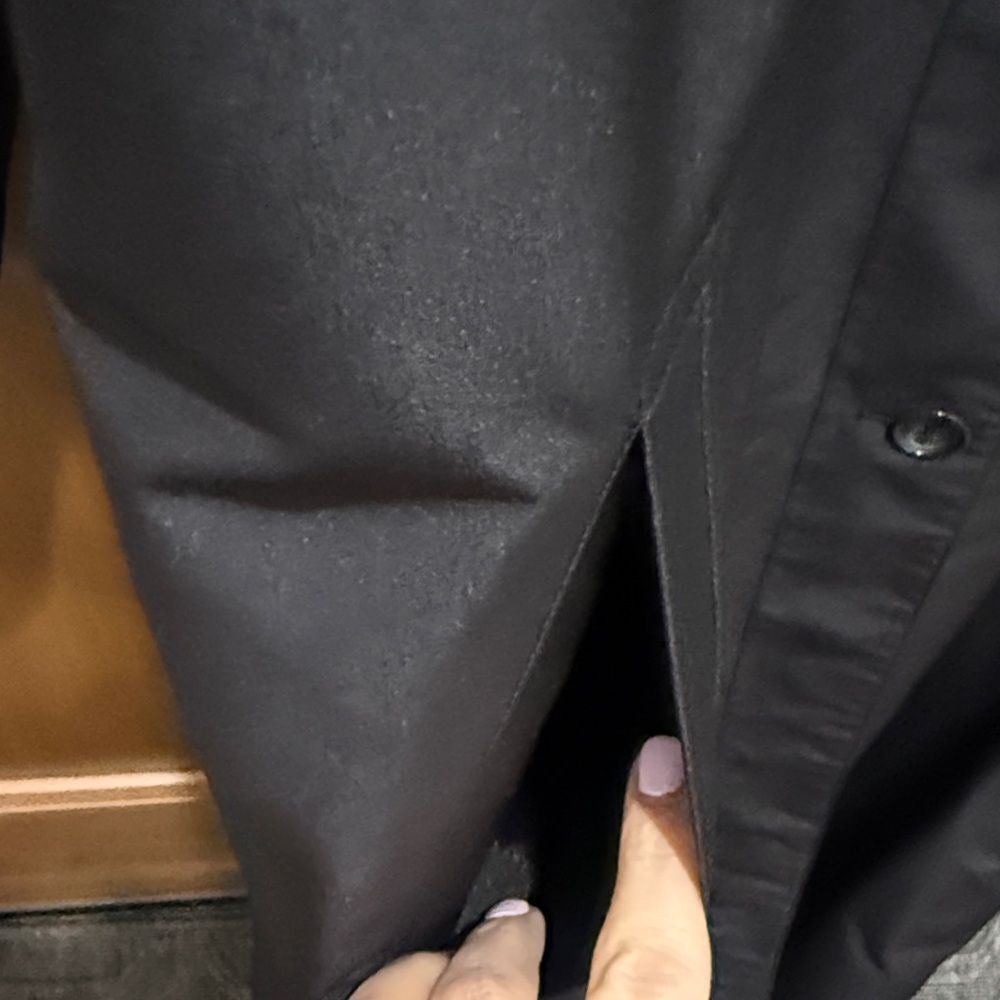 Talbots women’s Vintage Black Trench Coat - Picture 4 of 9